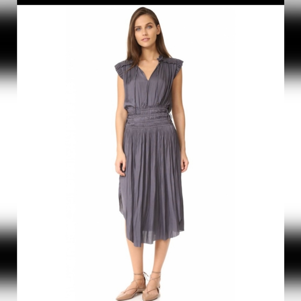 Ulla Johnson Midnight Satin Midi Skirt/Dress sz 0